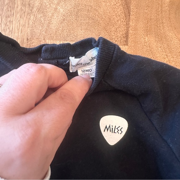 Miles the Label 12mo Black Ruffle Sweatshirt - Picture 4 of 4